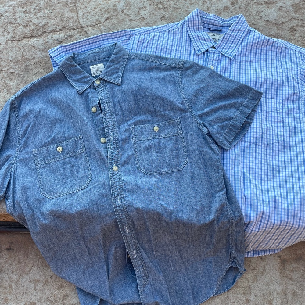 Two Ss Gap Button Downs; Sz L - image 1